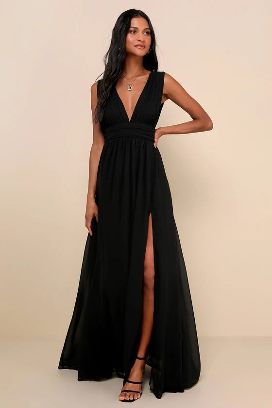 Heavenly Hues Black Maxi Dress | Lulus