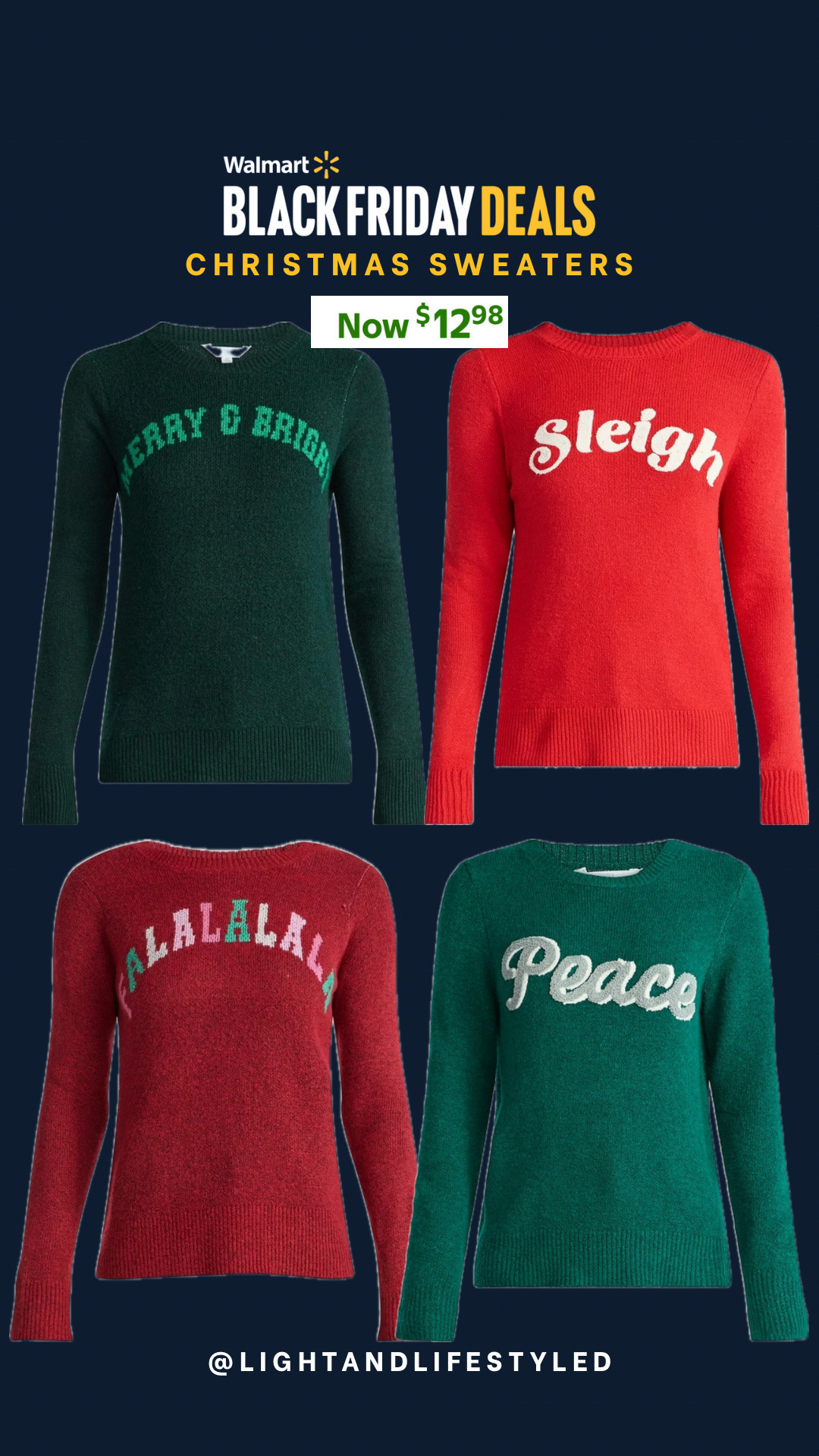 Walmart Black Friday deal on Christmas sweaters! Only $12!!!

Christmas holiday, sweaters, winter fashion, winter outfit, Walmart fashion

#LTKCyberWeek #LTKSaleAlert #LTKHoliday