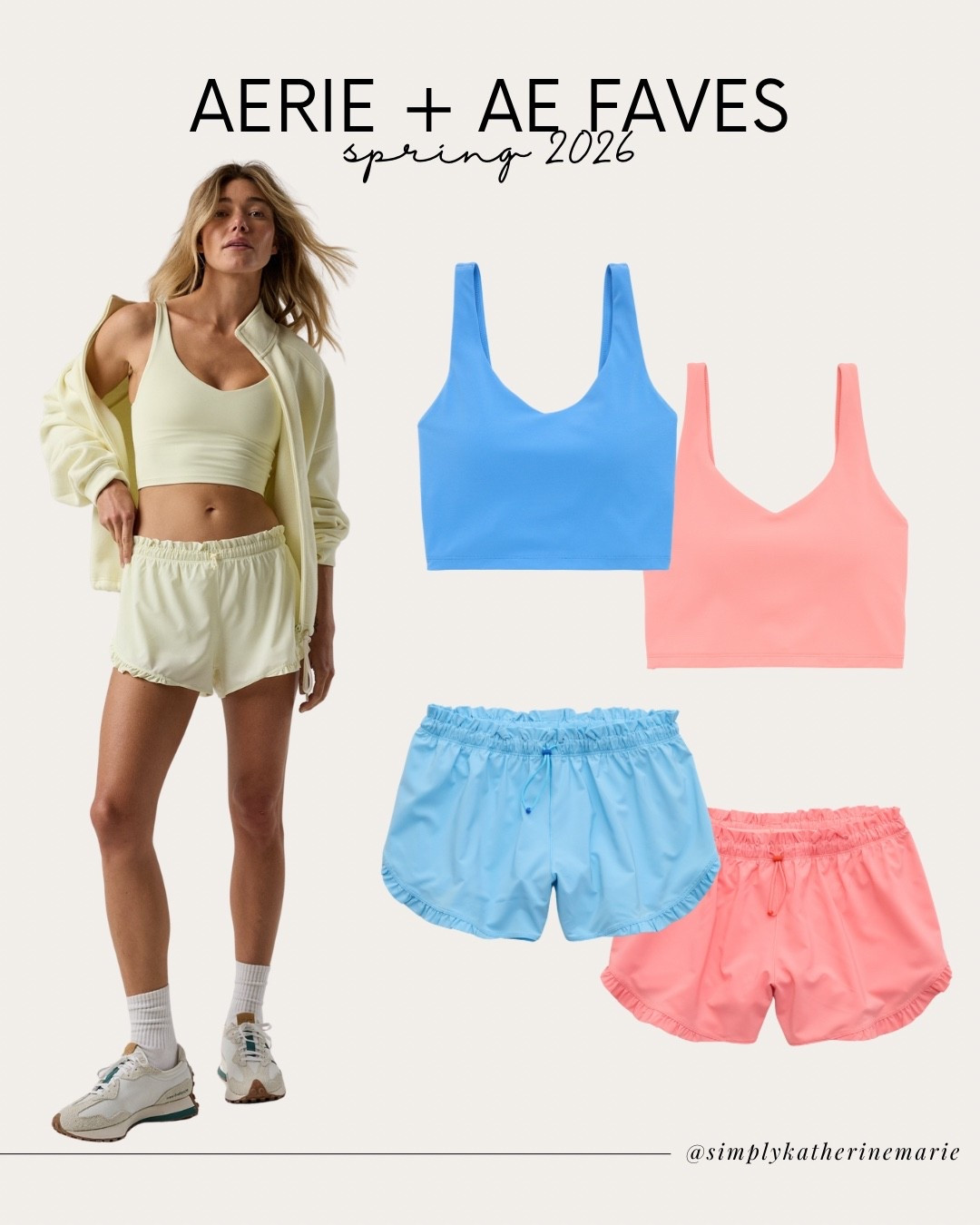 The ruffle on these shorts adds the perfect feminine touch. Mix and match so many cute pieces.

#LTKOver40 #LTKxAerie #LTKActive