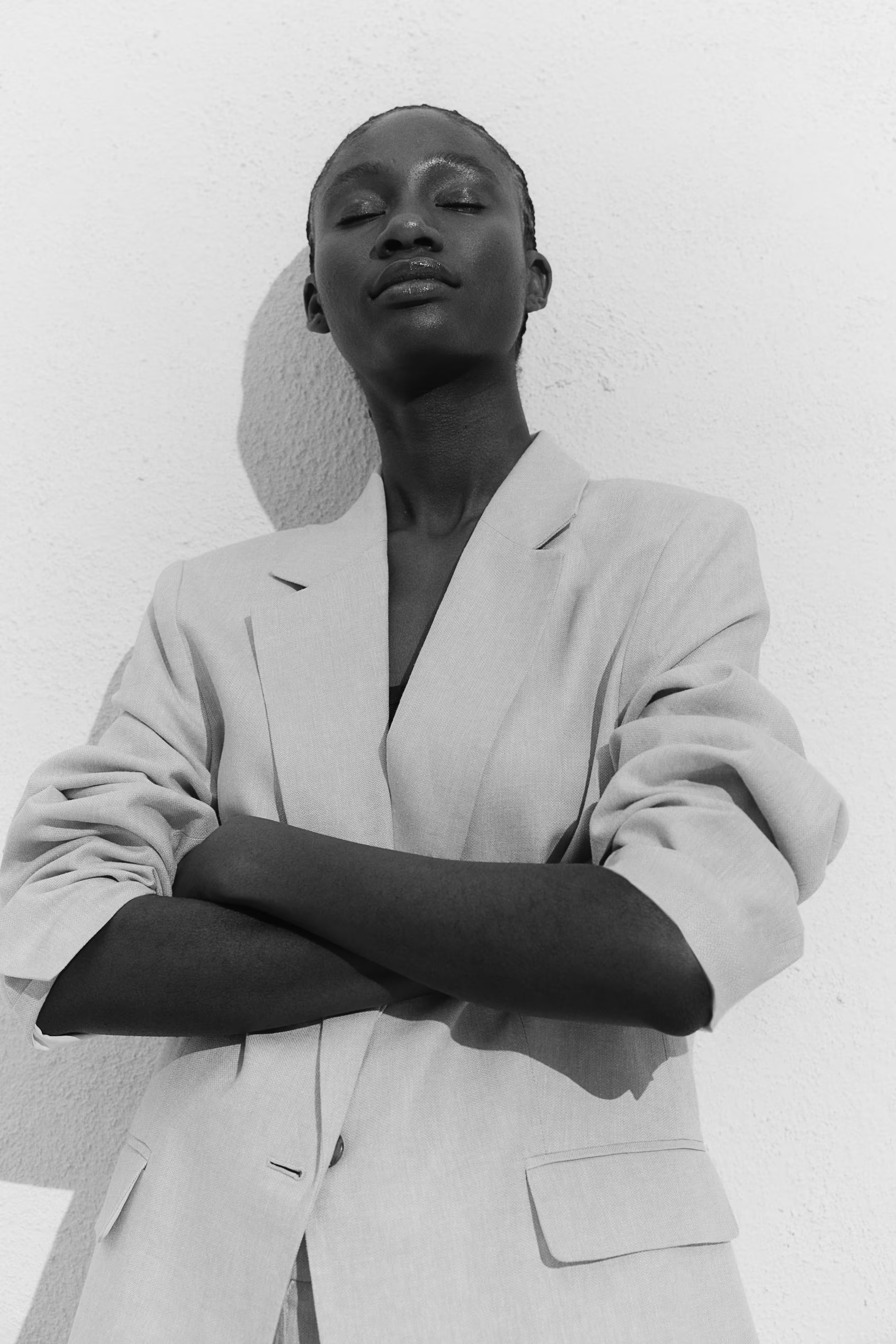 Linen-blend Blazer - Light beige - Ladies | H&M US | H&M (US + CA)