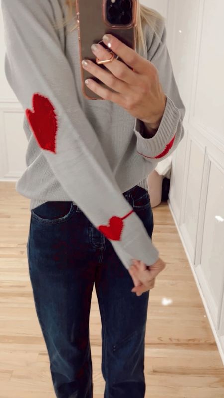 Heart you!!!! This sweater is SO cute! Not just for Valentine’s Day, any day! 
The jeans are old navy and favorite fuzzy slippers, of course
Valentine’s Day outfit, casual outfit, heart sweater 

#LTKsalealert #LTKSeasonal #LTKFind