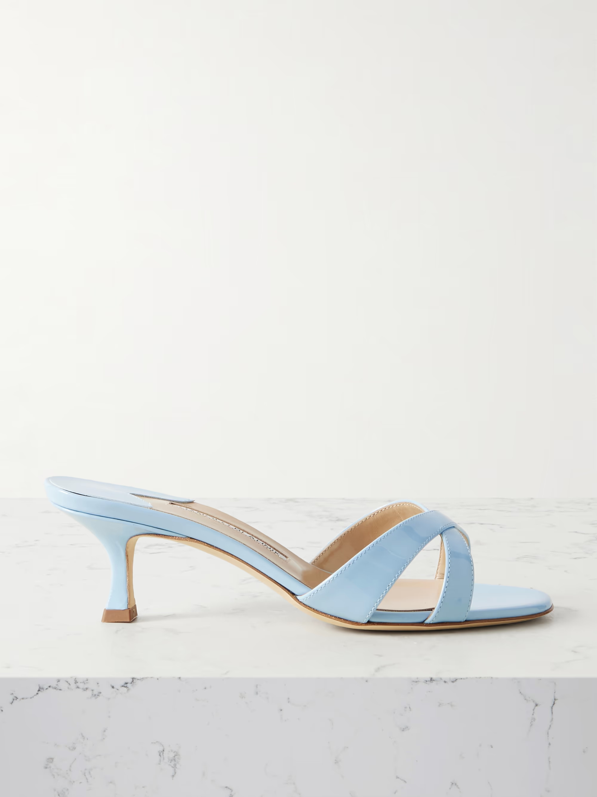 Callamu 50 patent-leather mules | NET-A-PORTER APAC