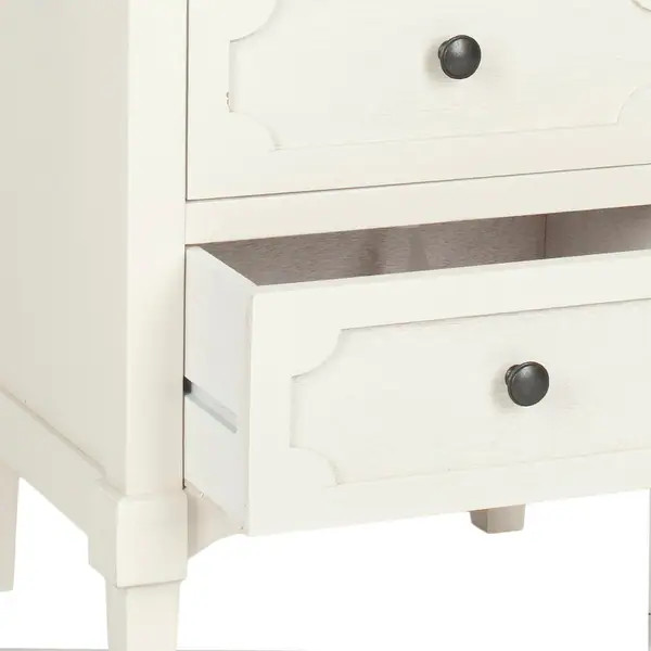 SAFAVIEH Rosaleen White 3-Drawer Storage Side Chest - 16.9" x 13.4" x 26.8" | Bed Bath & Beyond