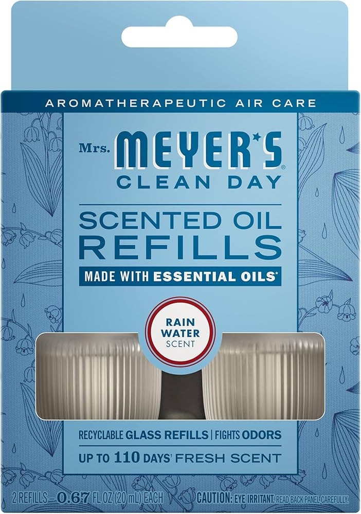 MRS. MEYER'S CLEAN DAY Scented Oil Refills, Rain Water, contains 2 .67 fl oz refills | Amazon (US)