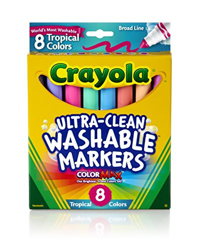 Crayola 8ct Washable Tropical Colors Conical Tip | Amazon (US)