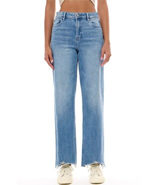 Hidden Jeans Logan Frayed Hem Dad Jeans | Dillard's | Dillard's