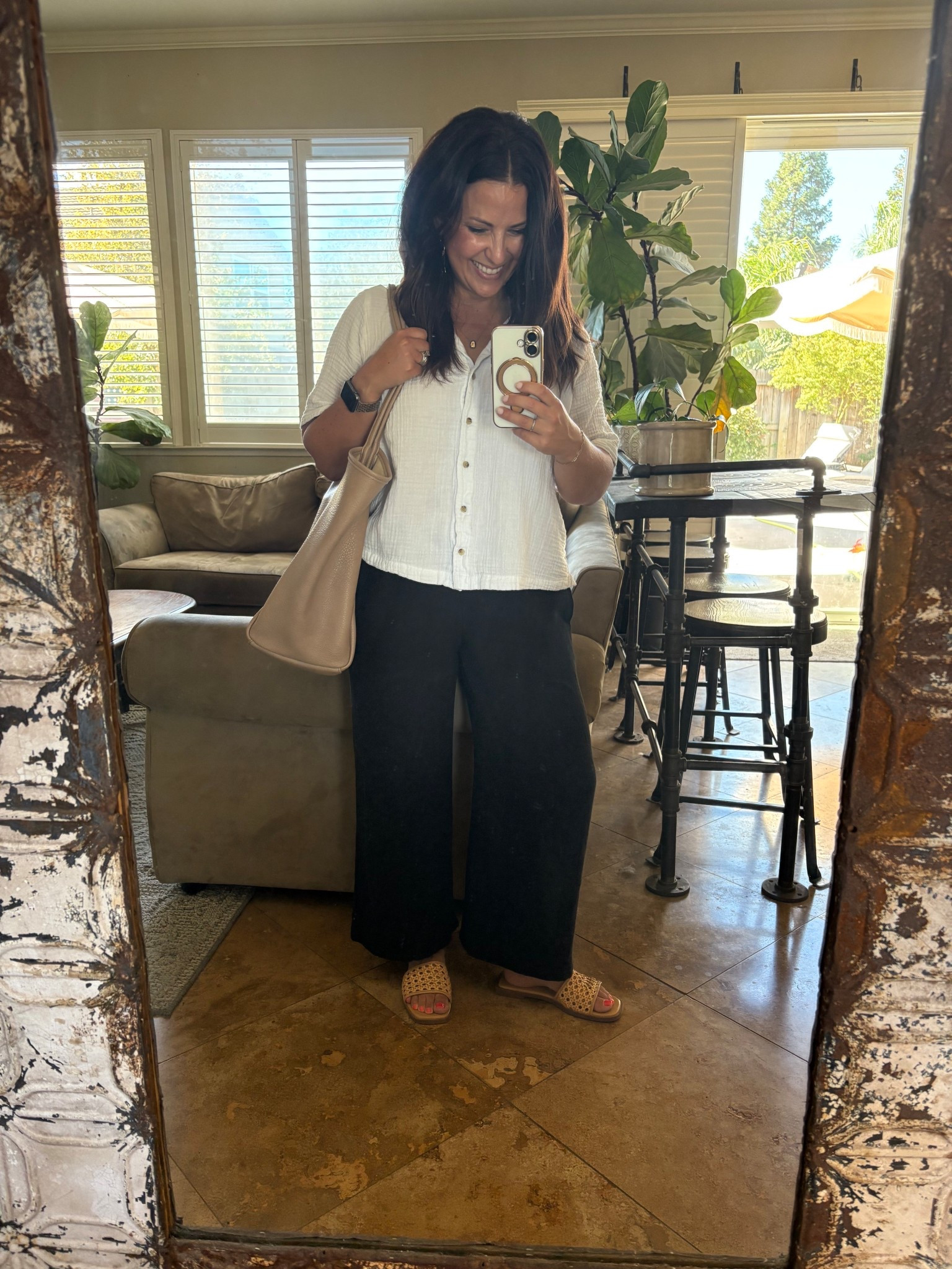 Easy gauze linen separates for an effortless summer teacher work wear look. Wearing small in both. 

Teacher style
Back to school 

#LTKWorkwear #LTKPetite #LTKOver40