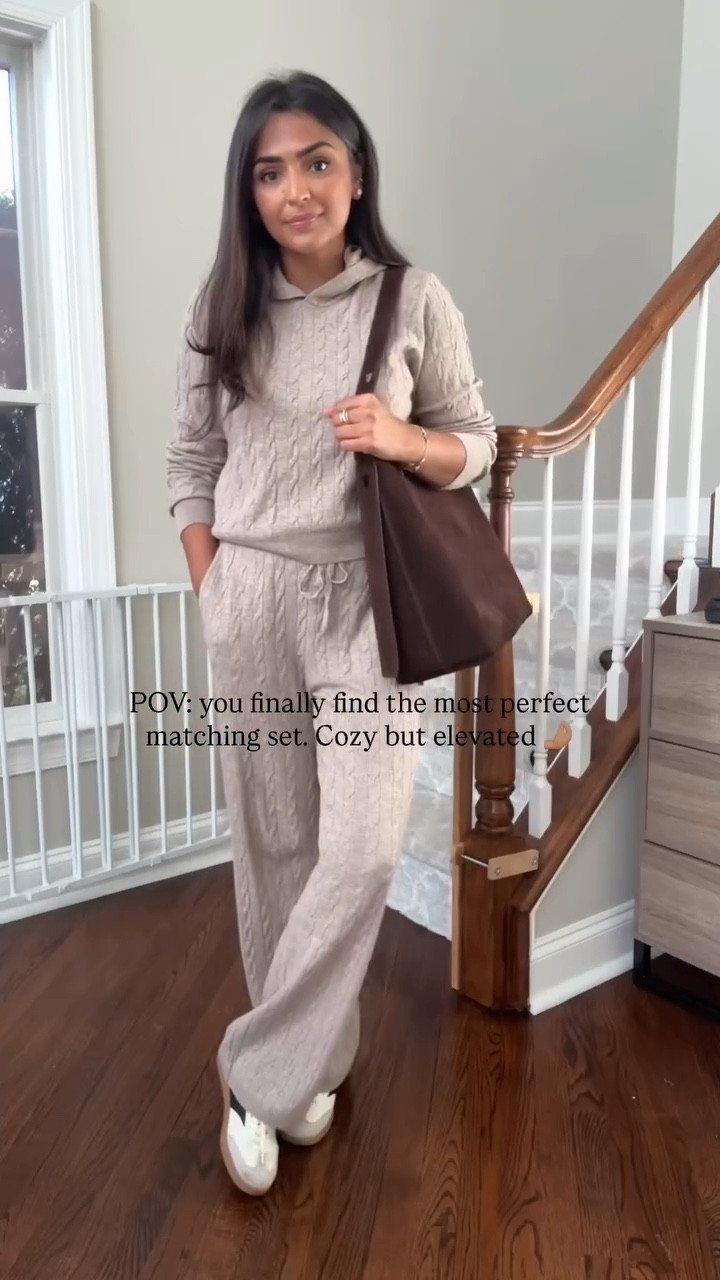 Bought this matching set in EVERY color because it’s that good !! Size up in the top for a more comfy relaxed fit ! Bottoms are TTS!! I’m 5’2” for reference. This is such a great set for my petite girlies !! Perfect for fall winter fashion that is easy !!! 

#LTKFindsUnder100 #LTKPetite #LTKFindsUnder50