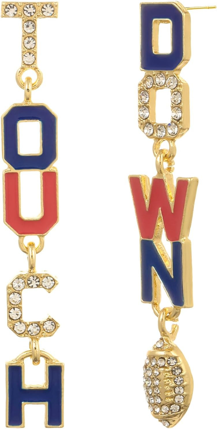Football Dangle Earrings for Women Touchdown Dangle Earrings | Amazon (US)