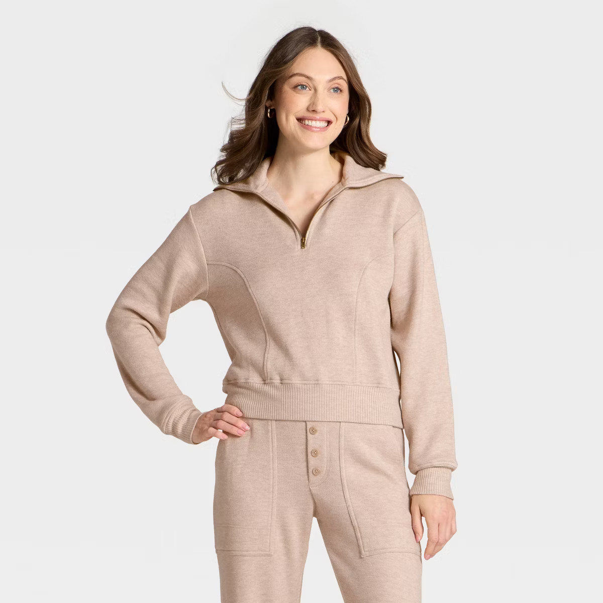 Women's Quarter Zip Pullover Sweatshirt - Universal Thread™ | Target