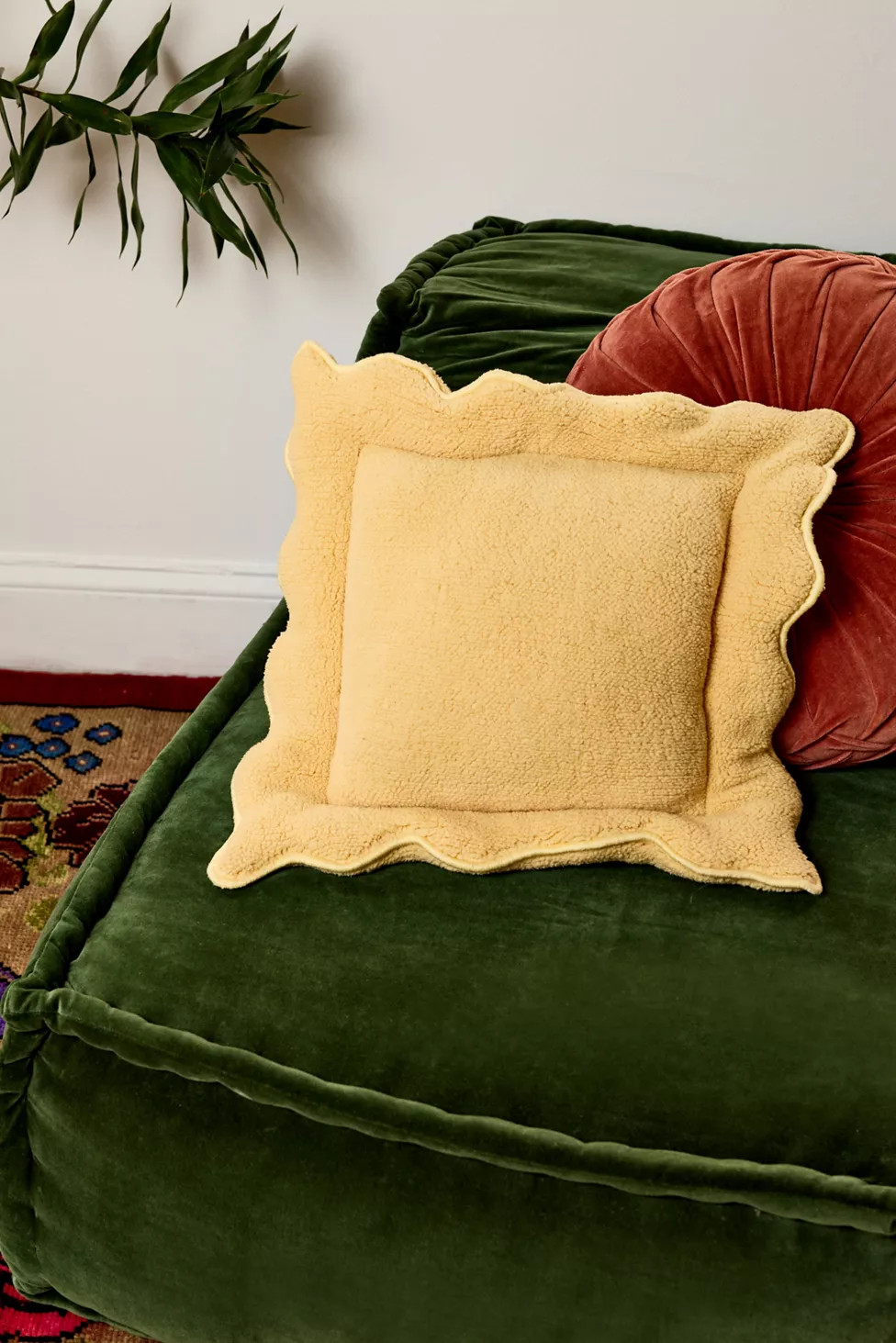Pasta Shape Plush Textural Throw Pillow | Urban Outfitters (US and RoW)