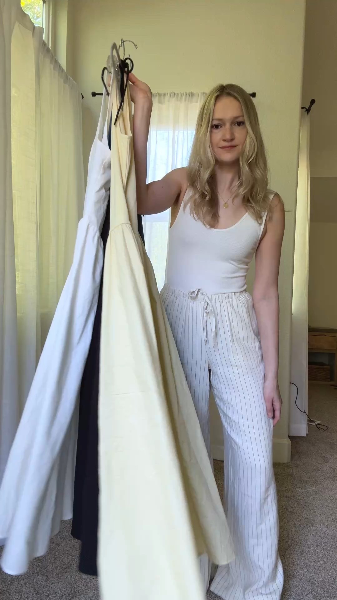 H&M spring dresses; wearing size small. I’m 5’6, 128lb