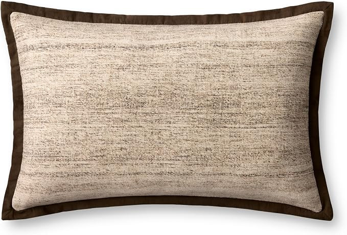 Loloi II Collection PLL0143 Brown/Ivory 16'' x 26'' Cover w/Poly Pillow | Amazon (US)