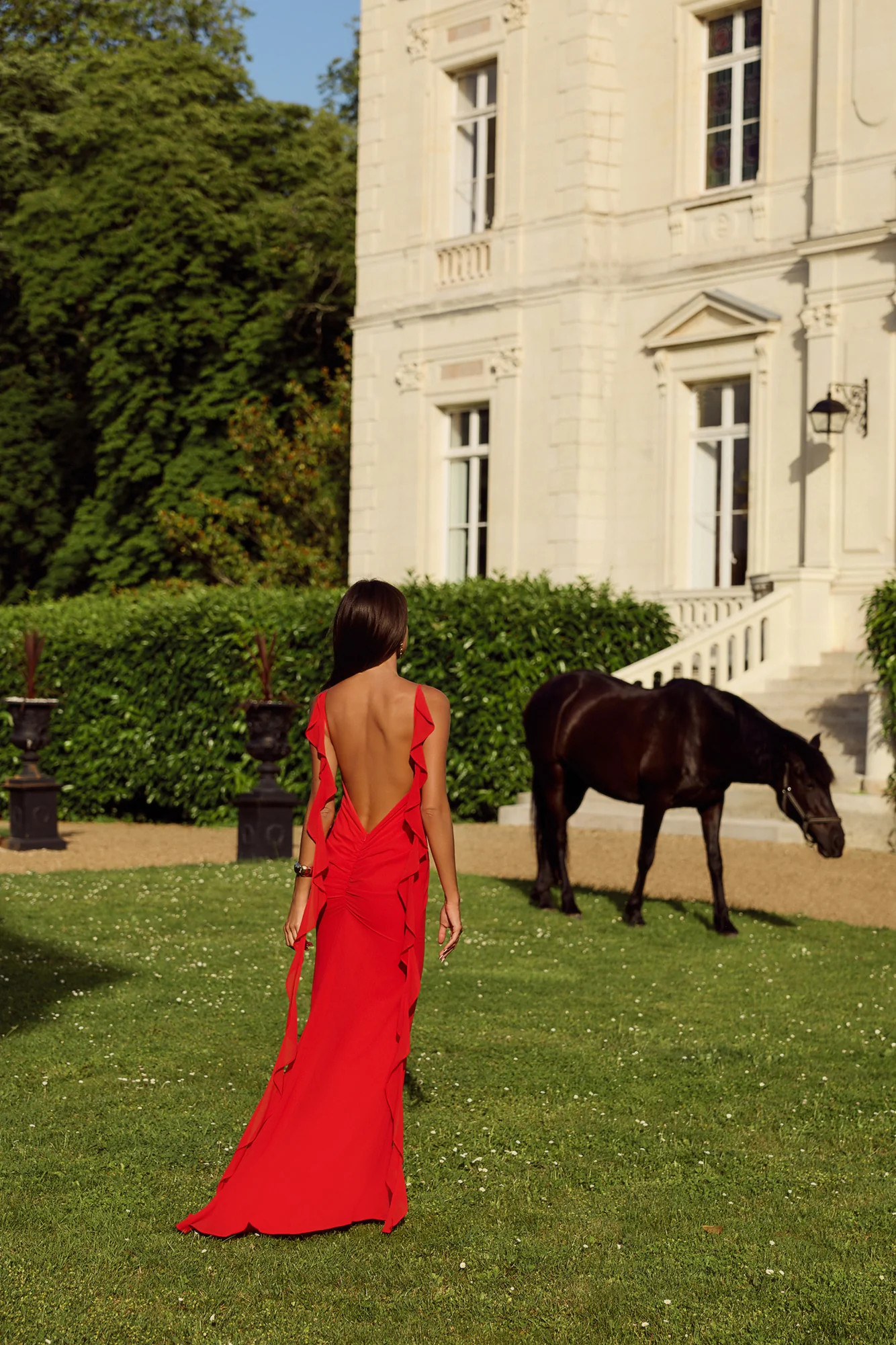 Pop Of Drama Maxi Dress Red | Hello Molly (US)