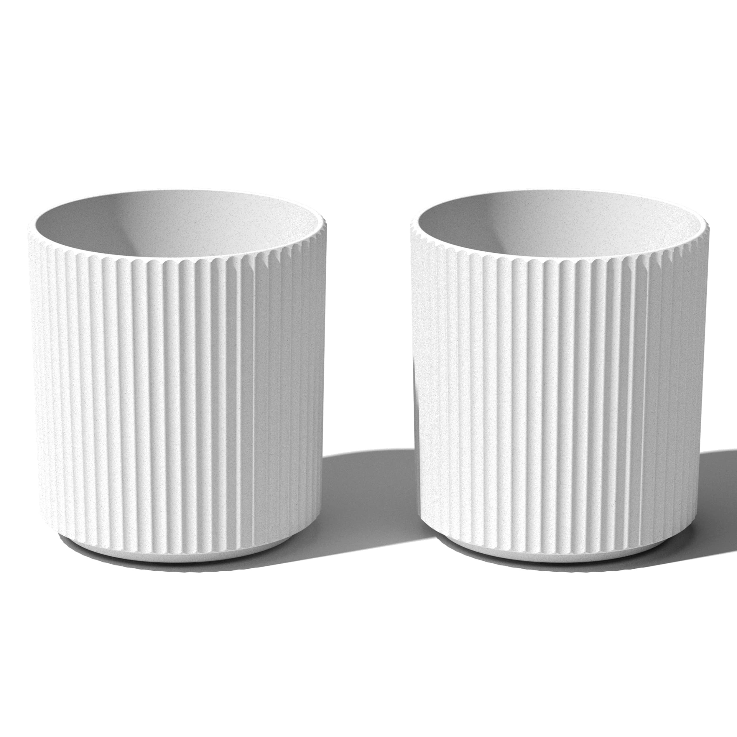 Veradek Demi Series Round Planter for Porch, Patio, Backyard | Durable Plastic-Stone Composite Ma... | Amazon (US)