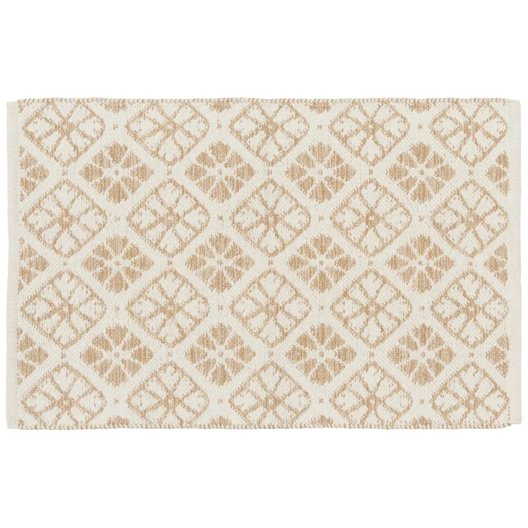 Mainstays by Becky G. & Alejandra Indoor Accent Rug, Beige Tile, 24" x 36" | Walmart (US)