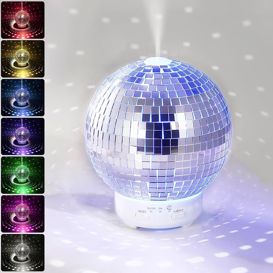 Disco Ball Diffuser Rotatable with 14 Light Modes - Disco Ball Decor Multi-Purpose Disco Diffuser... | Amazon (US)
