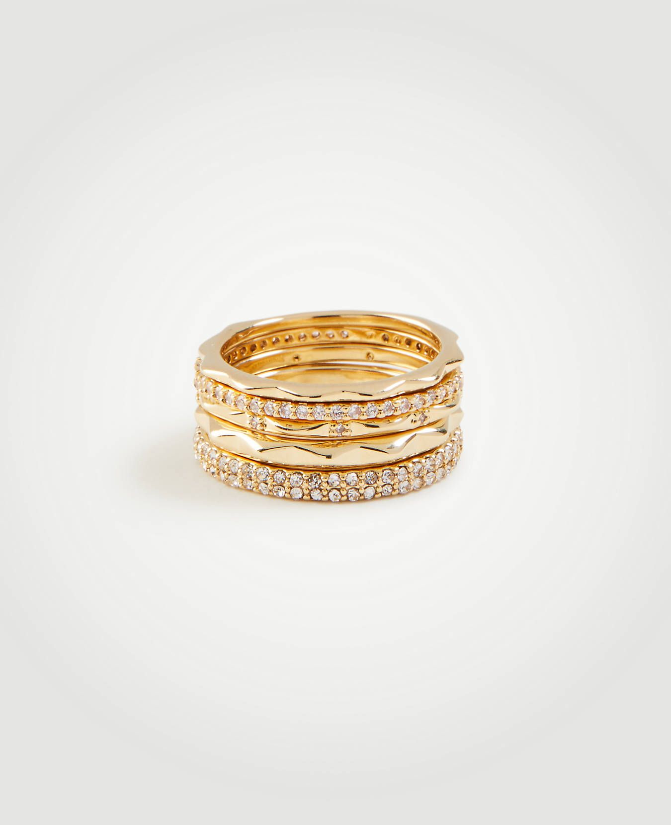 Crystal Stacked Ring Set | Ann Taylor | Ann Taylor (US)