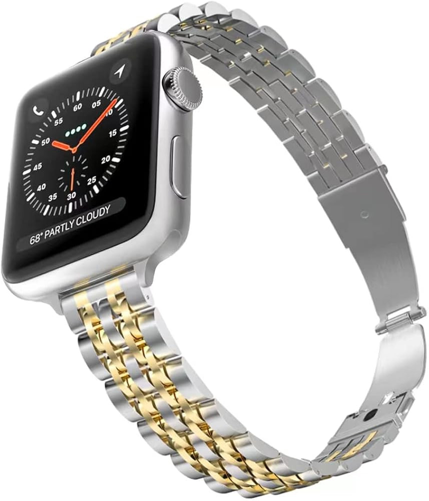 Metal Band Compatible with Apple iWatch 38mm 40mm 42mm 44mm Women Replacement Stainless Steel Ban... | Amazon (US)