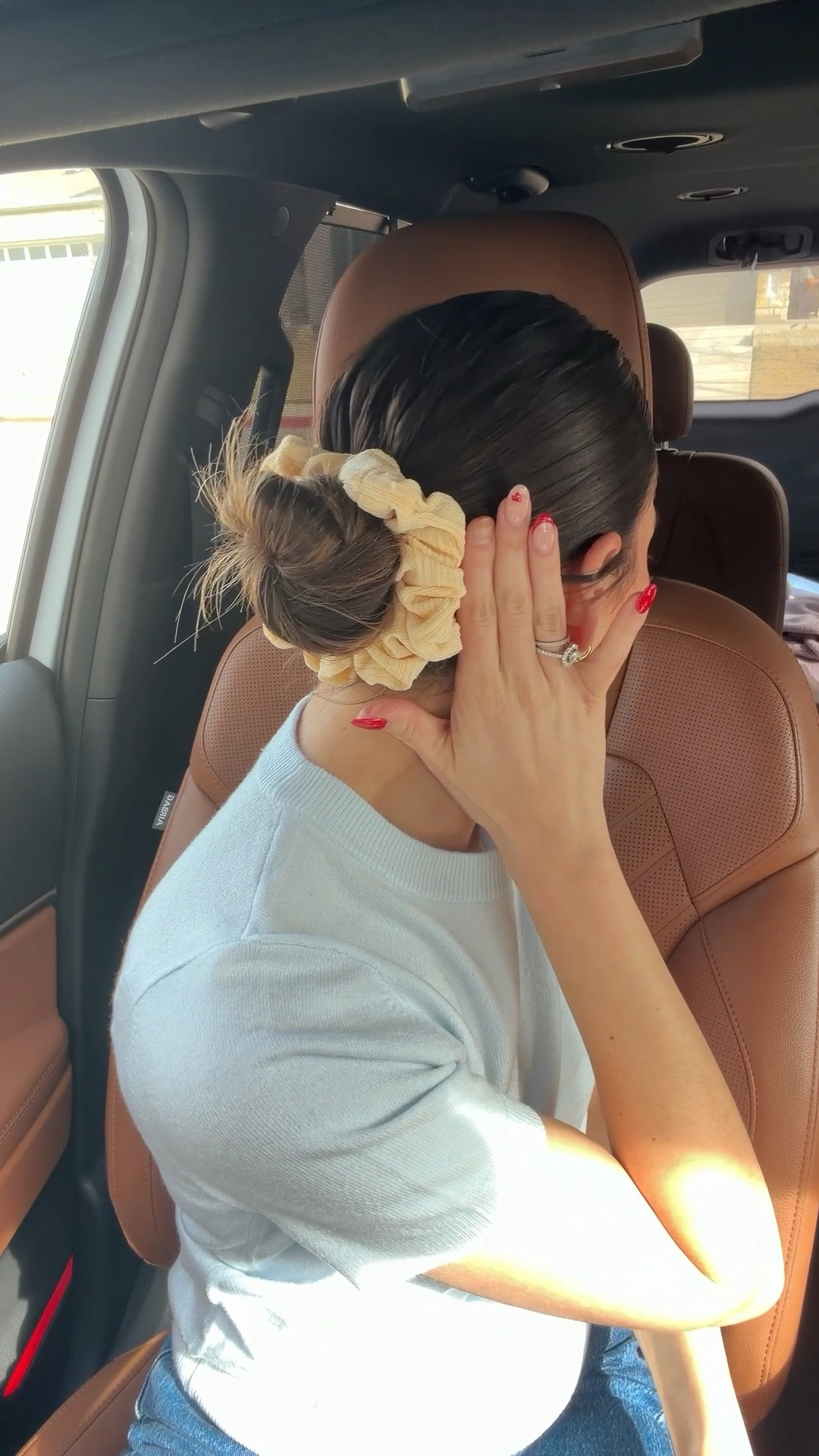 Loving an oversized scrunchie moment! Such a cute way to dress up a simple work outfit 👏🏻💙

#LTKdayinmylife #LTKWorkwear #LTKootd