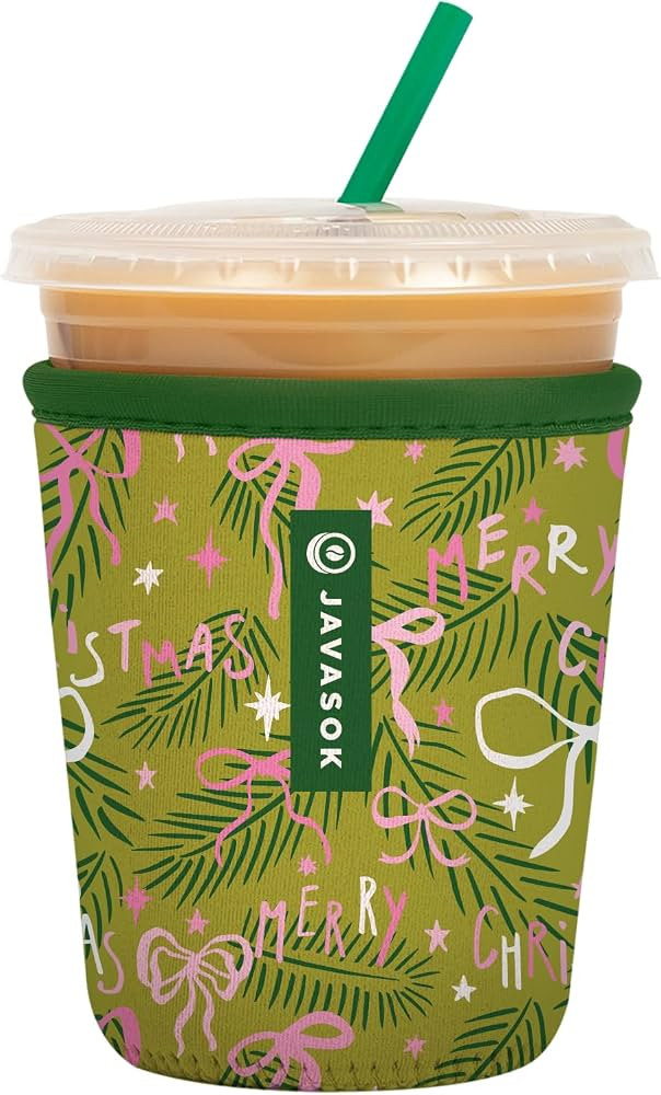 Sok It JavaSok Iced Coffee & Cold Soda Insulated Neoprene Cup Sleeve (Tied with Cheer, Small: 16-... | Amazon (US)