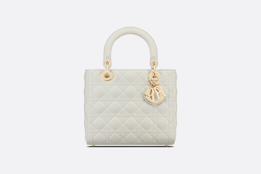 Medium Lady Dior Bag Latte Cannage Lambskin | DIOR | Dior Couture