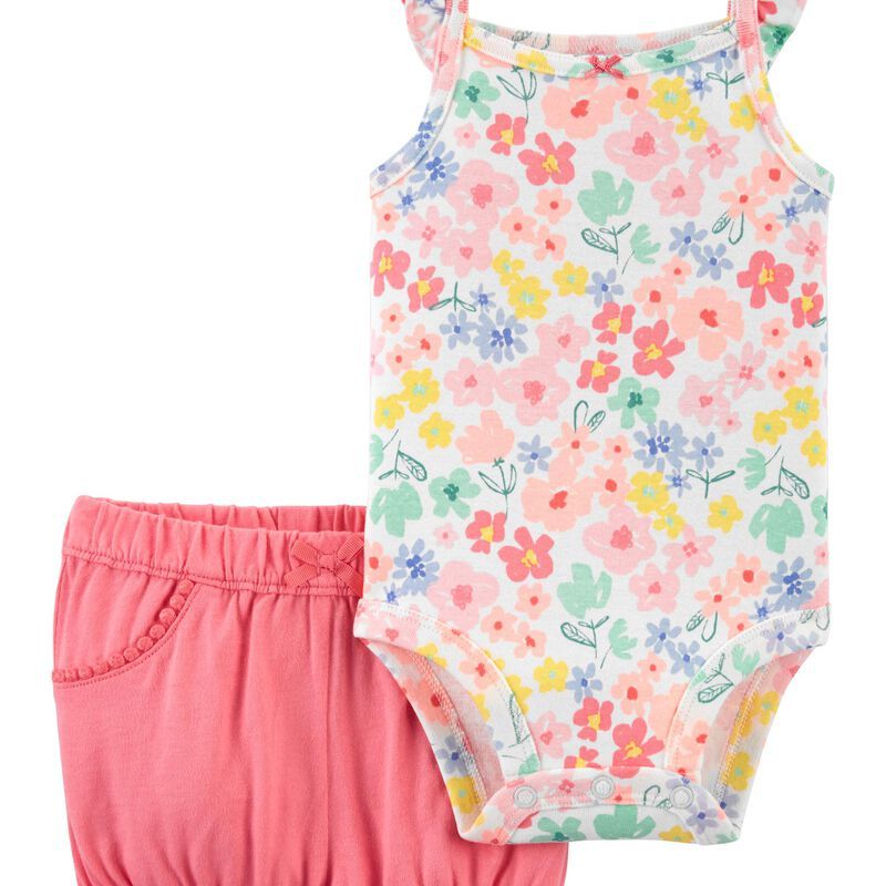 2-Piece Floral Bodysuit & Bubble Short Set | Carter's