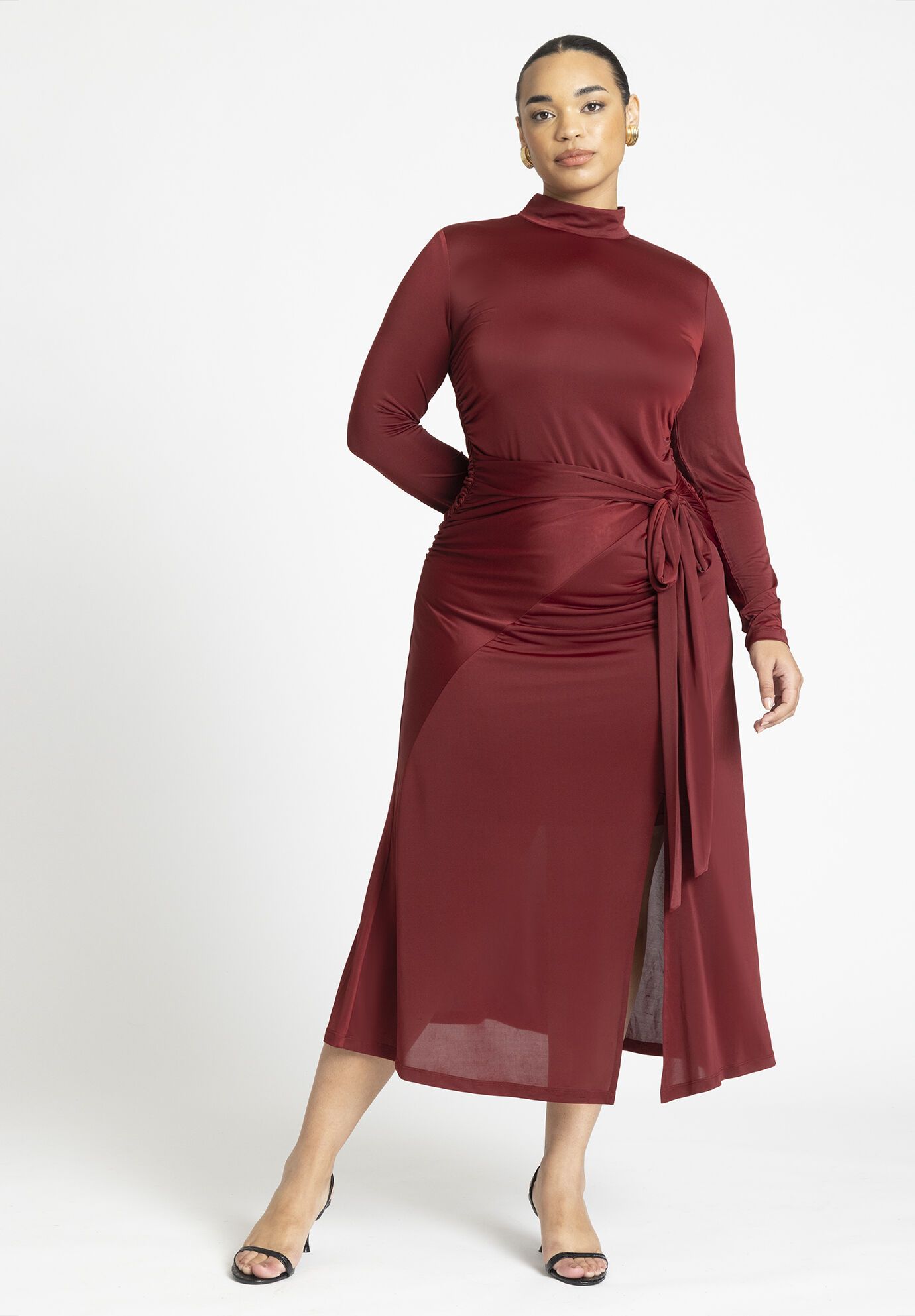 Funnel Neck Midi Dress | Eloquii