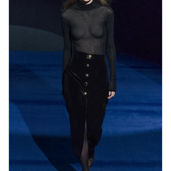 Zara Velvet Pencil Skirt | Poshmark