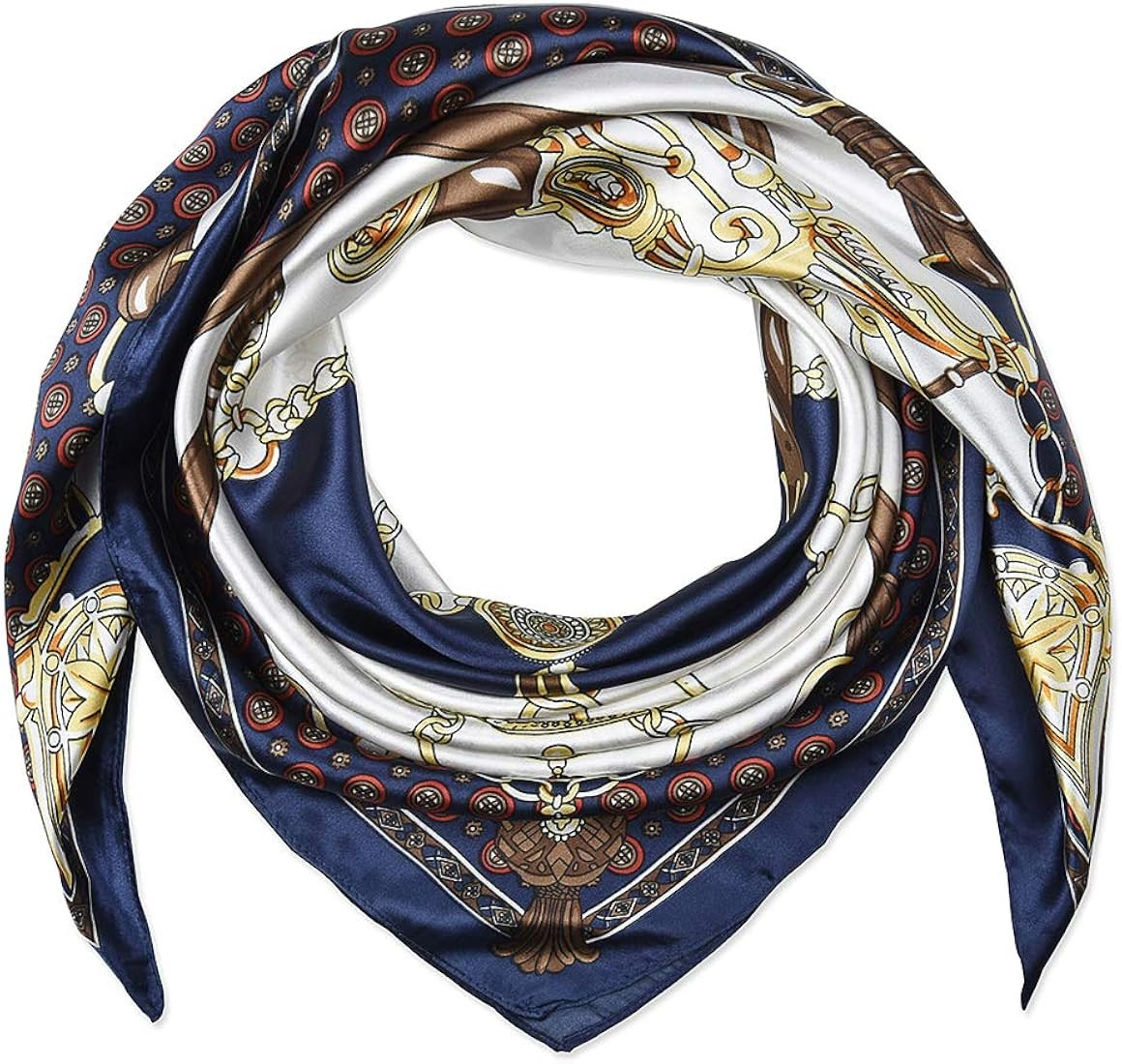 corciova 35 x 35 Women Square Silk Like Hair Scarf Head Sleeping Wrap Satin Headscarf | Amazon (US)