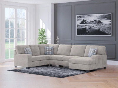 Rodington 3-Piece Sectional with Chaise, Concrete | Ashley Homestore