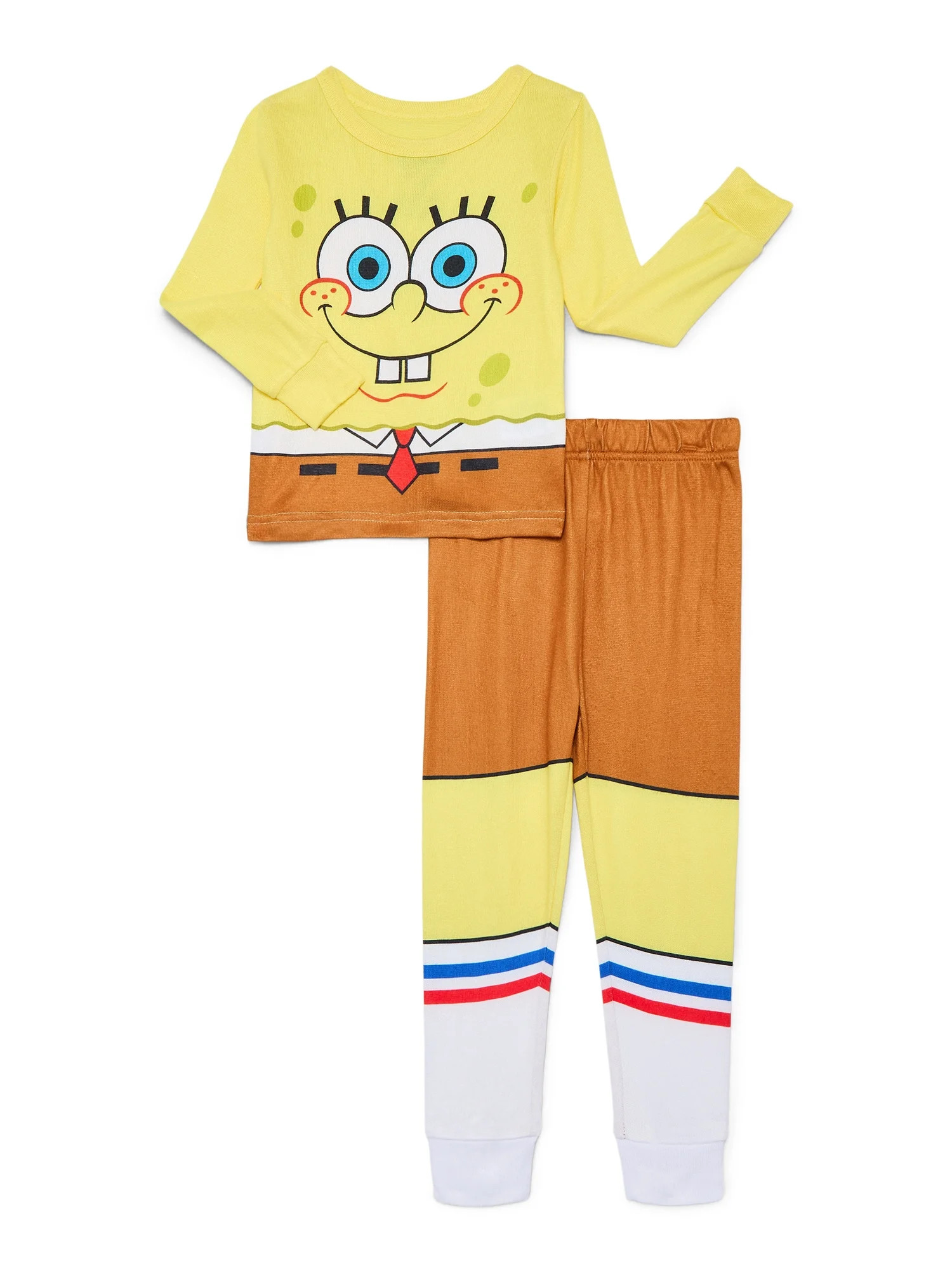 SpongeBob SquarePants Toddler Boys Cosplay Snug Fit Top and Pants Pajama Set, 2-Piece, Sizes 12M-... | Walmart (US)