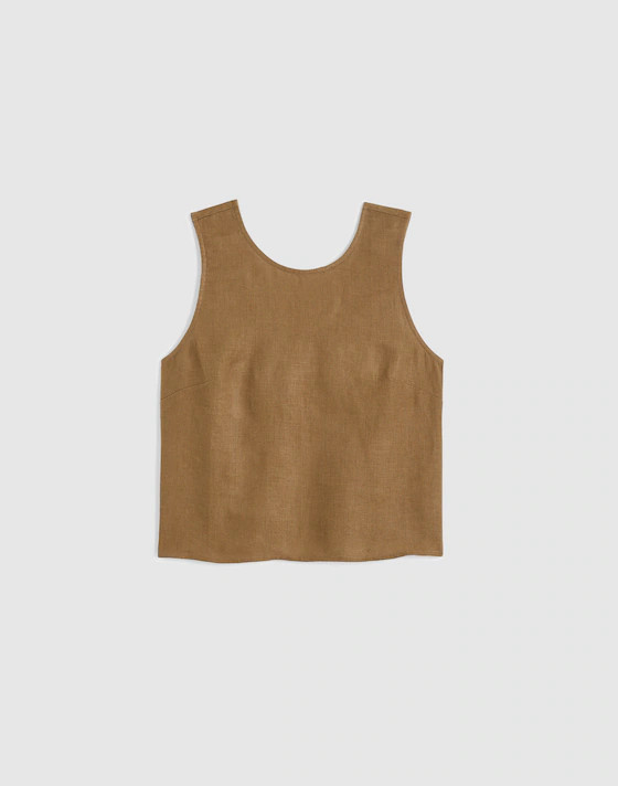 Tie-Back Shell Top in 100% Linen | Madewell