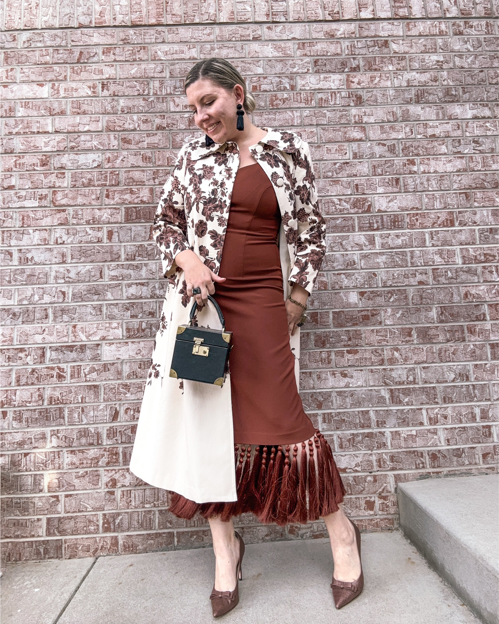 Mocktail Hour - Look 11 🍸 
A curated style series

She is always curious, always learning, always trying something new. Not only are these pieces epic and gorgeous- they are also on sale. Buy now, wear now!

Dress - Antonio Melani Dillards
Coat - Antonio Melani Dillards
Heels - Antonio Melani Dillards
Bag - Dillards past season (Antonio Melani) (second hand linked)
Earrings - Baublebar for Target (past season)
Ring - Vintage Target
Bracelet - Oscar de la Renta

#LTKootd #LTKSaleAlert #LTKSeasonal