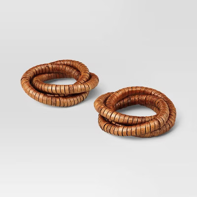 2pk Napkin Ring Dark Walnut - Threshold™ | Target