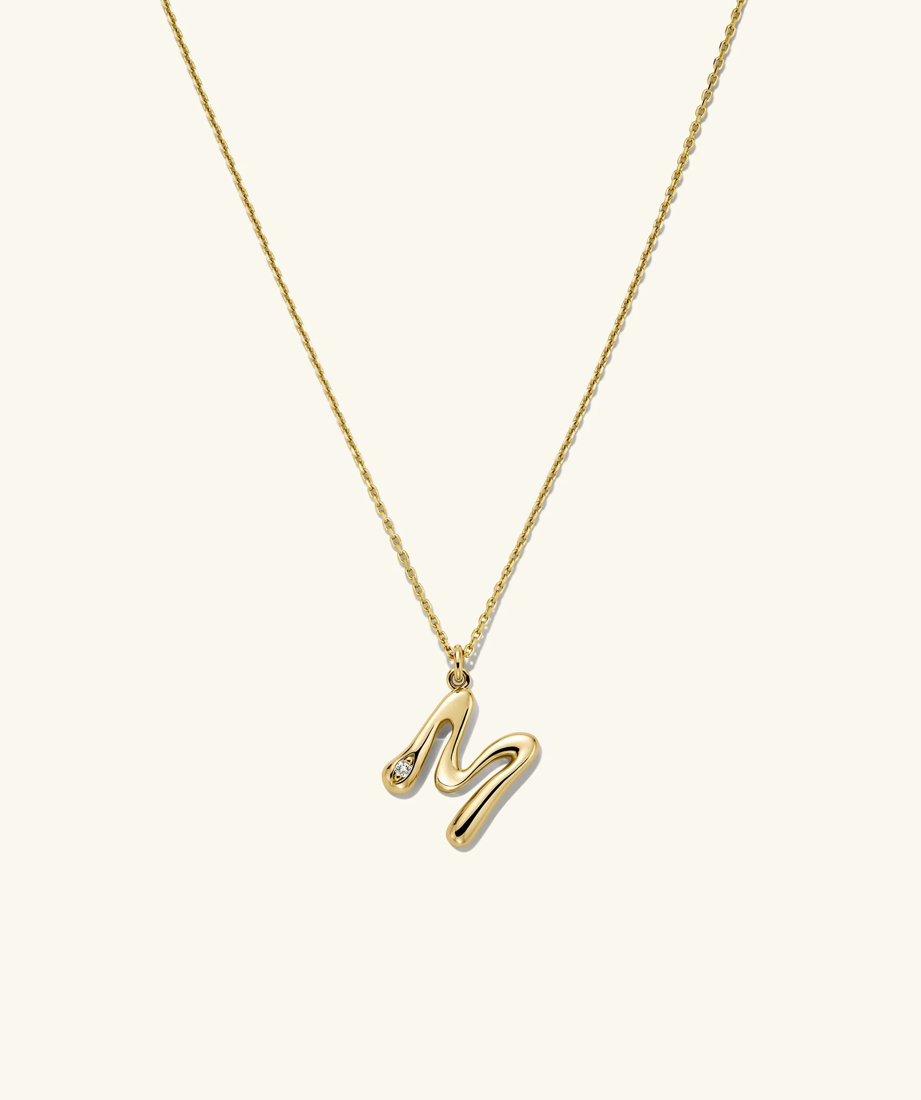 Organic Dôme Liquid Letter Pendant Necklace | Mejuri Fine Crew