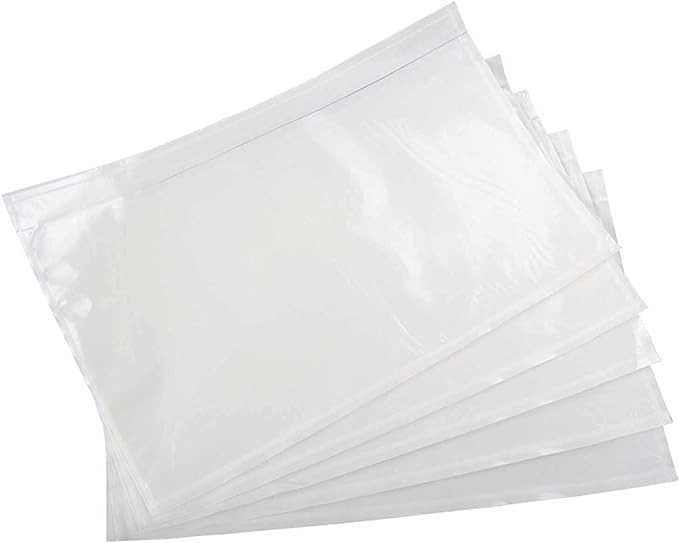BEUYI Clear 7.5'' x 5.5'' Packing List Envelopes, Adhesive Shipping Label Pouches/Sleeves (50 Pac... | Amazon (US)