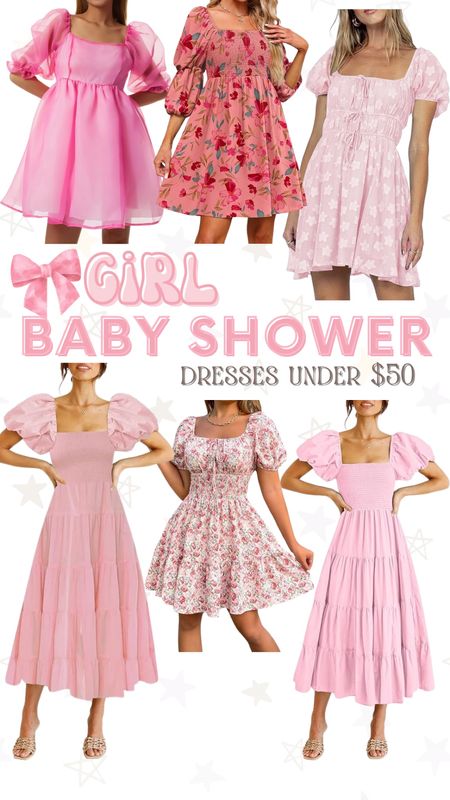 Baby girl baby shower dress // pink baby shower dress // bump friendly pink dress // baby shower guest dress // gender reveal dress 

#LTKfindsunder50 #LTKbump #LTKbaby