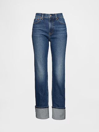 High Rise Cuffed '90s Slim Straight Jeans | Gap (US)