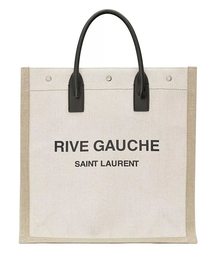Rive Gauche North/South Linen and Leather Tote | Bloomingdale's (US)