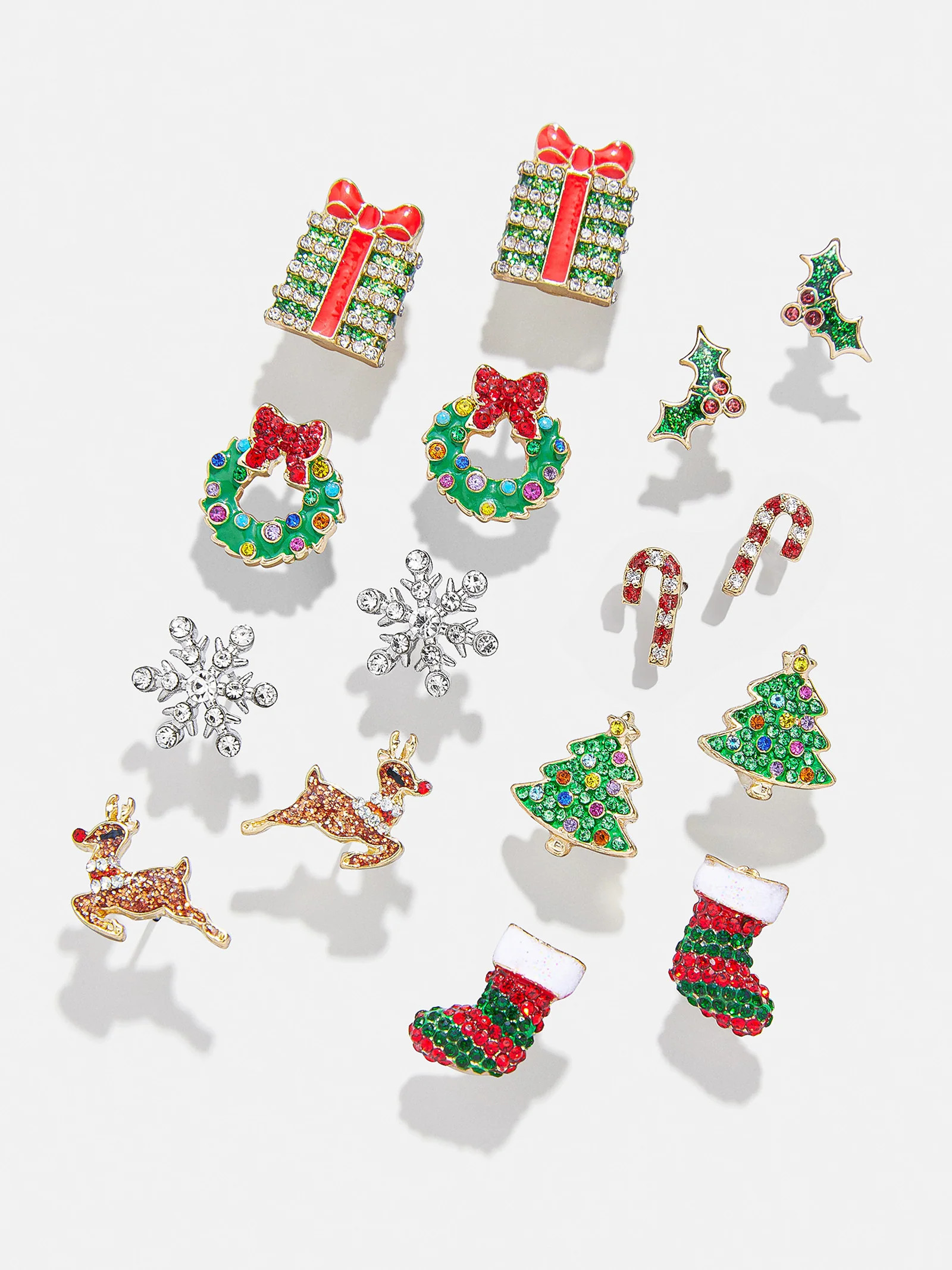 Mini Holiday Motif Earrings - Candy Cane Studs | BaubleBar (US)
