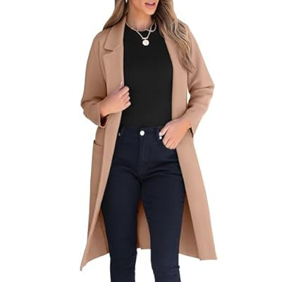ANRABESS Womens Cardigan Sweater 2025 Fall Outfits Knitted Lapel Long Coats Coa… | Amazon (US)