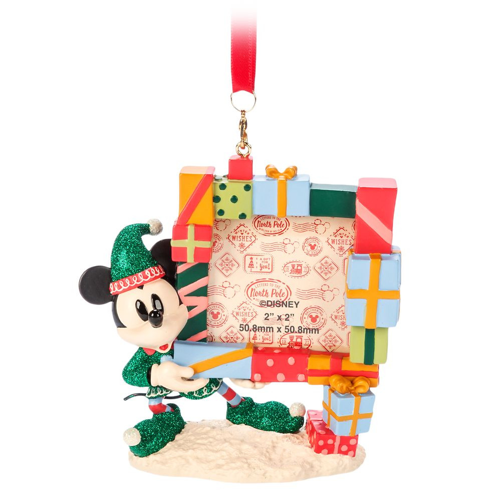 Mickey Mouse Holiday Photo Frame Sketchbook Ornament | Disney Store