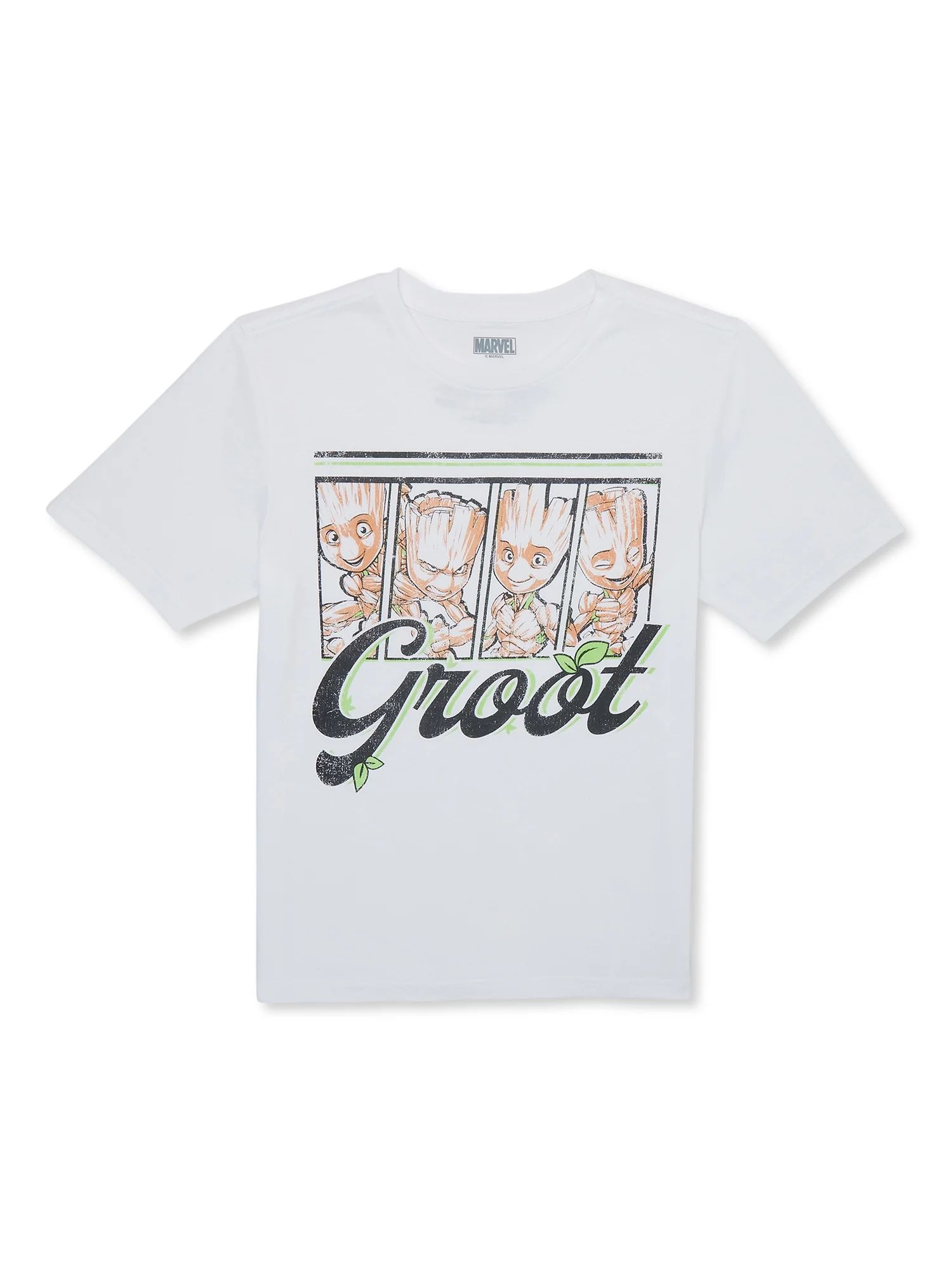 Guardians Of The Galaxy Boys Groot Graphic Crew Neck T-shirt, Sizes 4-18 | Walmart (US)