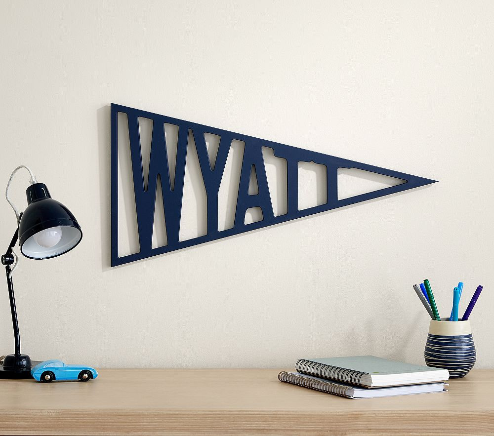 Personalized Wood Pennant | Pottery Barn Kids