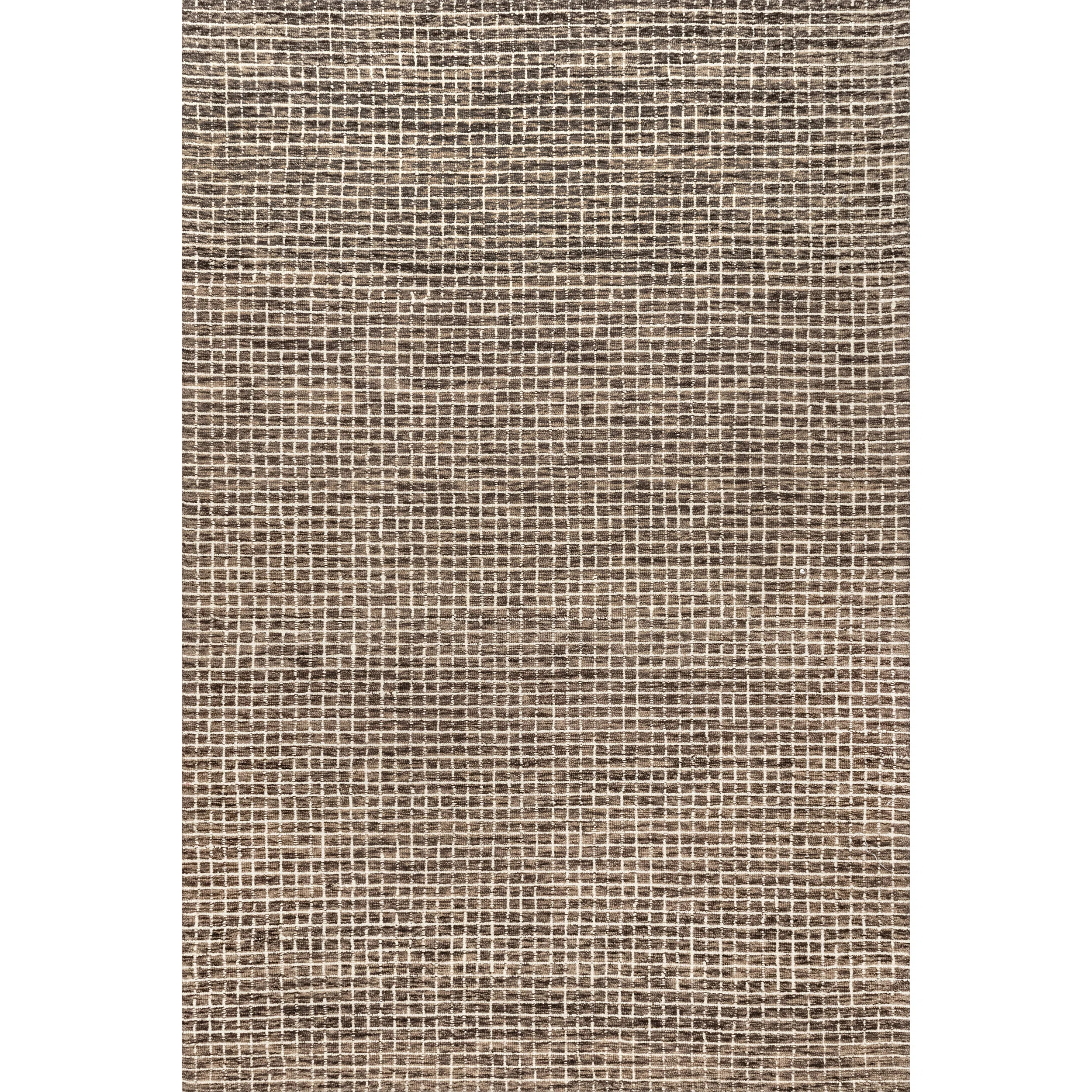 Arvin Olano x Rugs USA Melrose Checked Wool Brown Area Rug | Wayfair North America