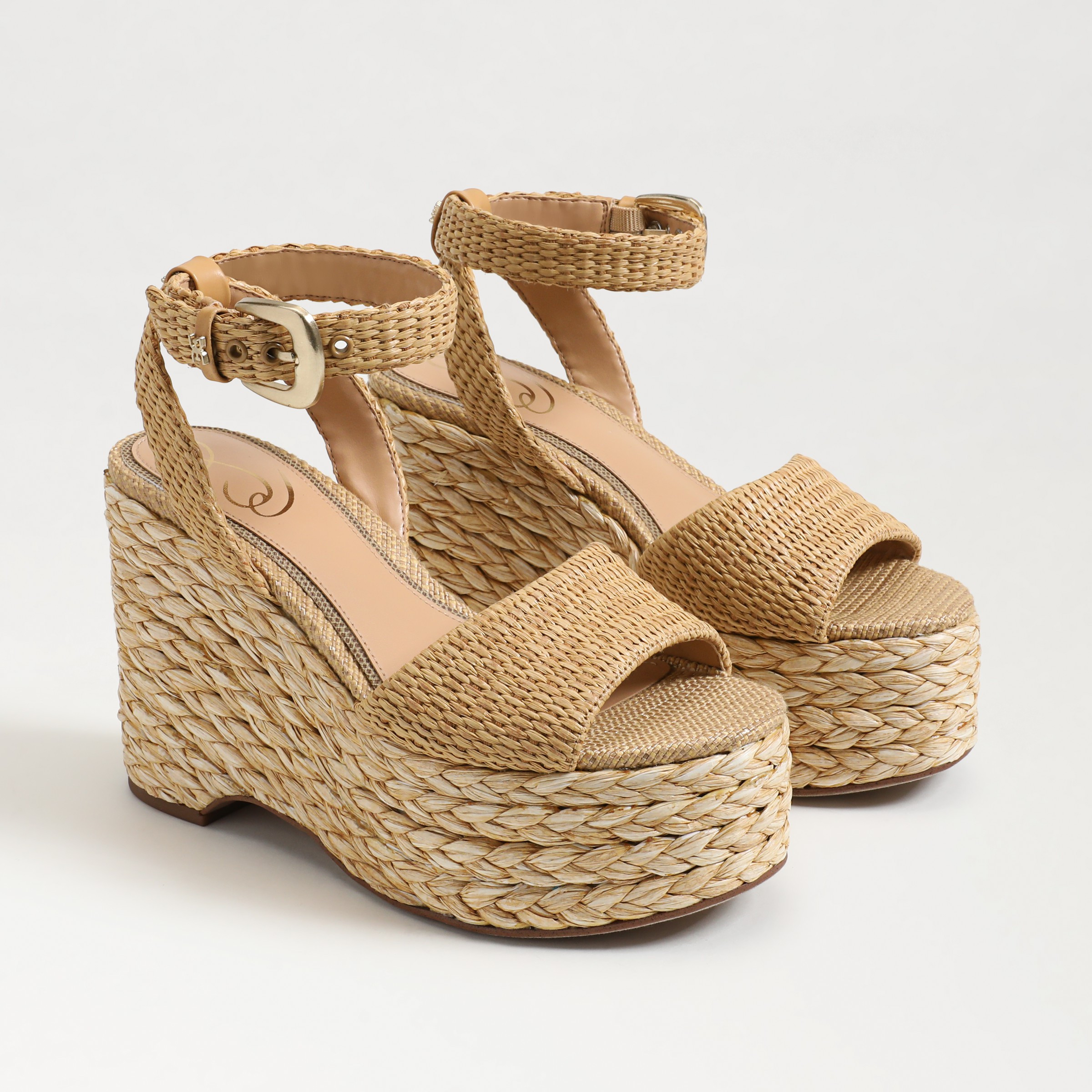 Sam Edelman April Platform Sandal Sand Raffia | Sam Edelman