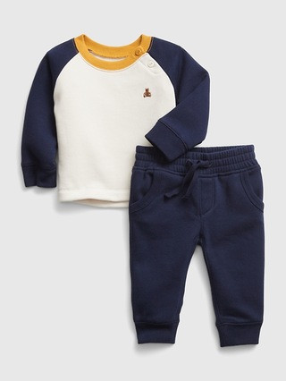 Baby Organic Cotton Raglan Outfit Set | Gap (US)