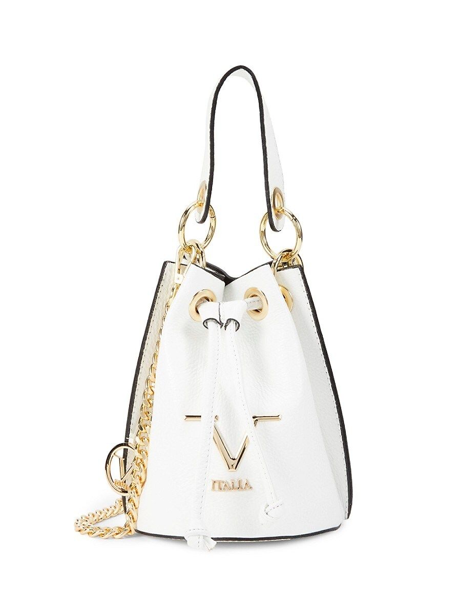 V ITALIA MADE IN ITALY Women's Registered Trademark of Versace 19.69 Leather Mini Bucket Bag - White | Saks Fifth Avenue OFF 5TH