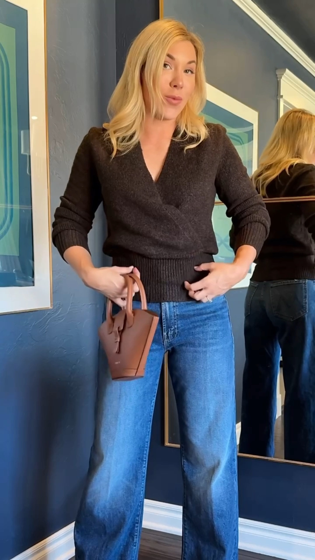 These are a cross between a barrel and wide leg jeans - as far as length I am 5’4 with long legs.

Mother jeans 
Wrap sweater 
Sweater
#ltkshoecrush
#ltkitbag

#LTKStyleTip 

#LTKFindsUnder100 #LTKSeasonal